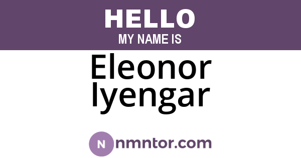 Eleonor Iyengar