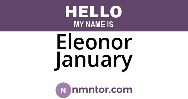 Eleonor January