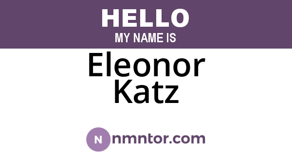 Eleonor Katz