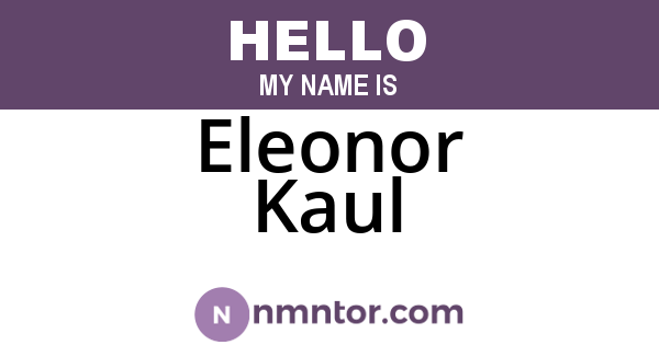Eleonor Kaul