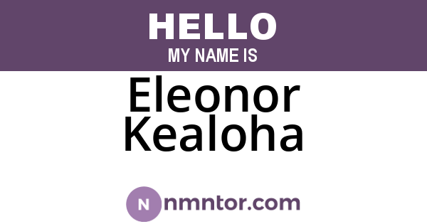 Eleonor Kealoha