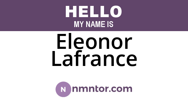 Eleonor Lafrance