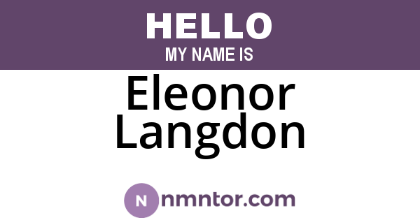 Eleonor Langdon