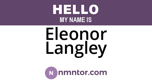 Eleonor Langley