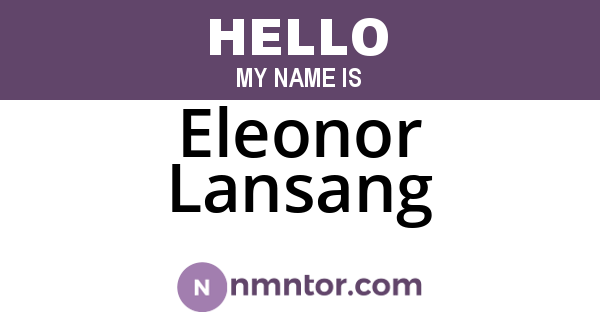Eleonor Lansang