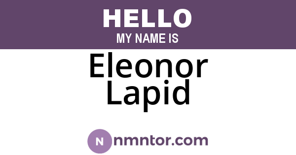 Eleonor Lapid