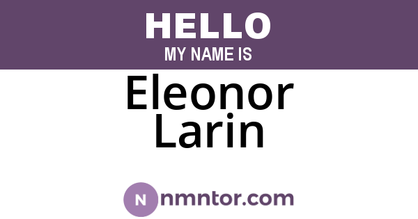 Eleonor Larin