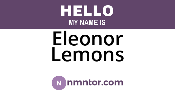 Eleonor Lemons