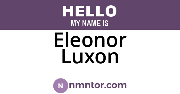 Eleonor Luxon