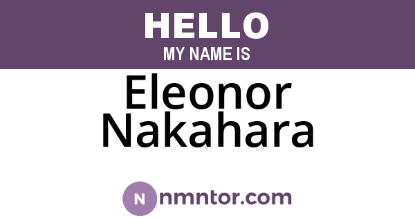 Eleonor Nakahara