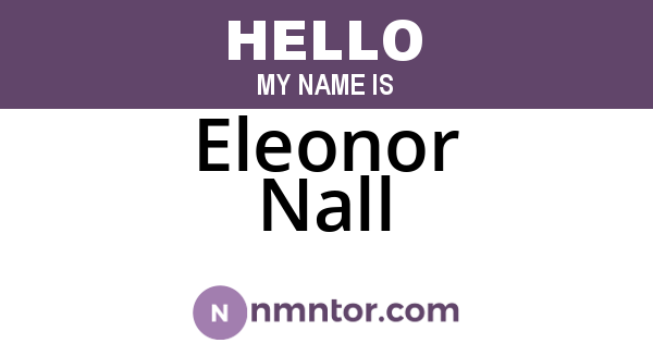 Eleonor Nall