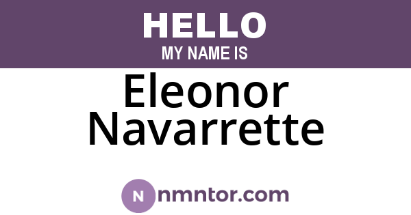 Eleonor Navarrette