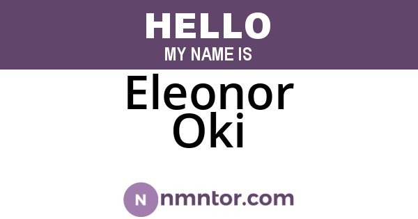 Eleonor Oki