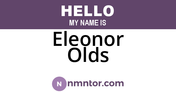 Eleonor Olds