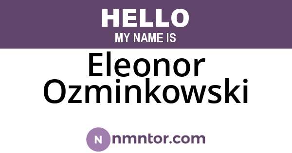 Eleonor Ozminkowski