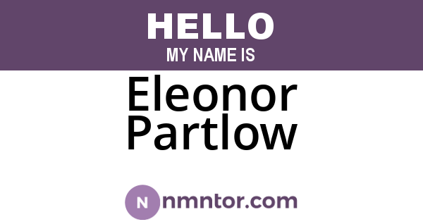 Eleonor Partlow