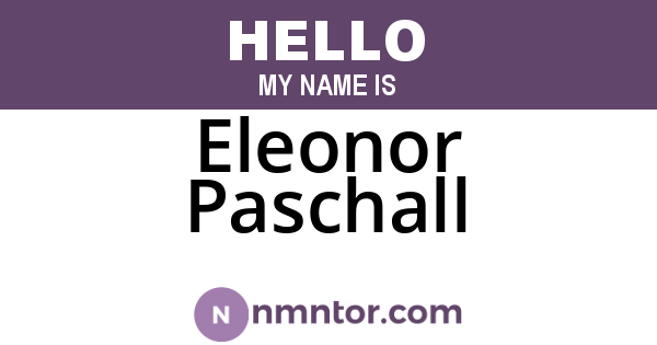 Eleonor Paschall