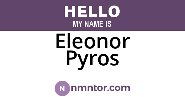 Eleonor Pyros