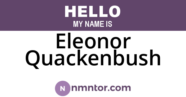 Eleonor Quackenbush