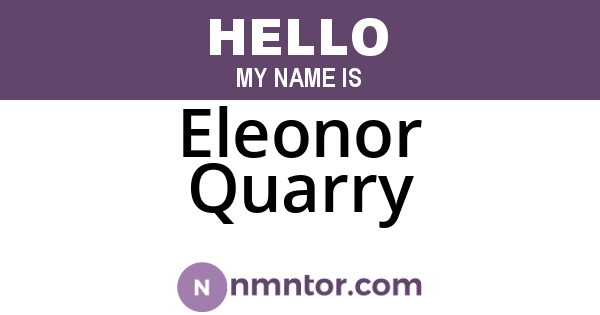 Eleonor Quarry