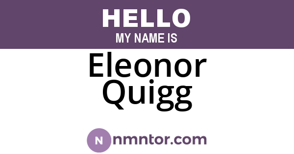 Eleonor Quigg