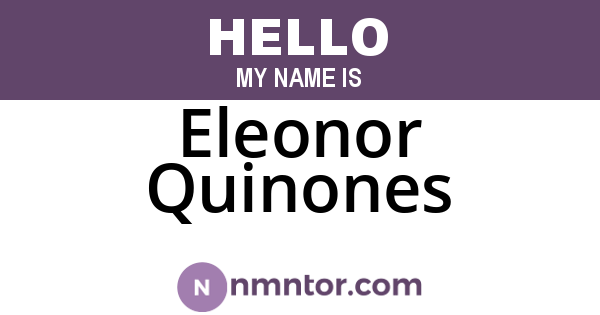 Eleonor Quinones