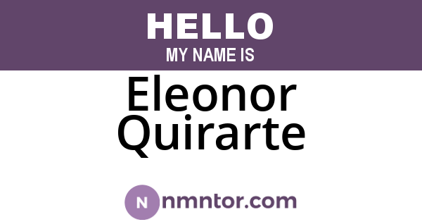 Eleonor Quirarte