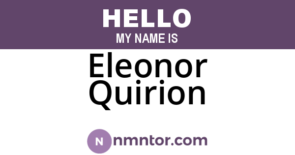 Eleonor Quirion