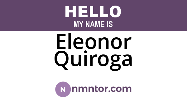 Eleonor Quiroga