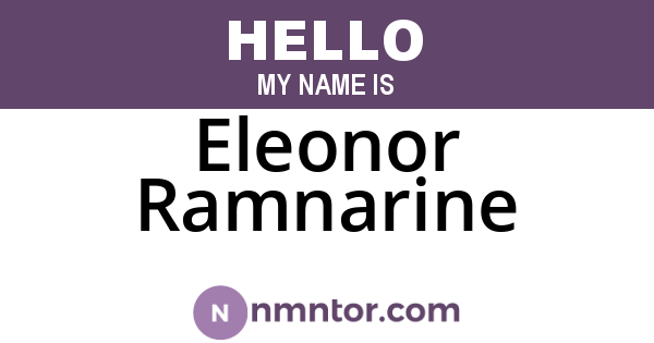 Eleonor Ramnarine