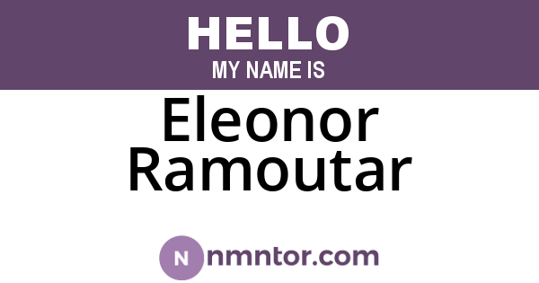 Eleonor Ramoutar