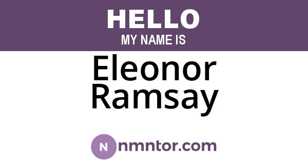 Eleonor Ramsay