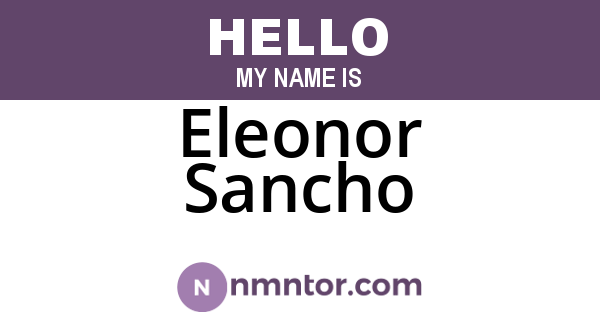 Eleonor Sancho