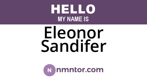 Eleonor Sandifer