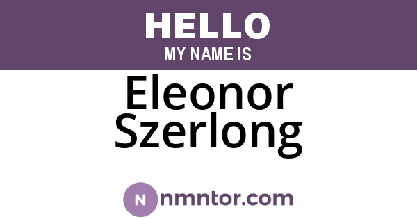 Eleonor Szerlong
