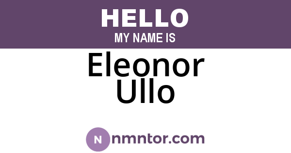 Eleonor Ullo