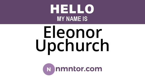 Eleonor Upchurch
