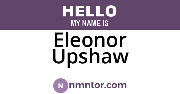 Eleonor Upshaw