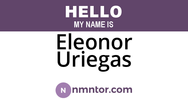 Eleonor Uriegas