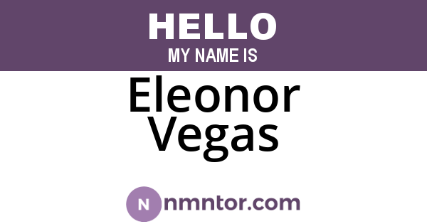 Eleonor Vegas
