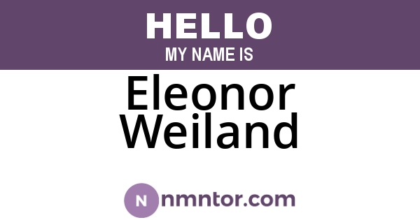 Eleonor Weiland