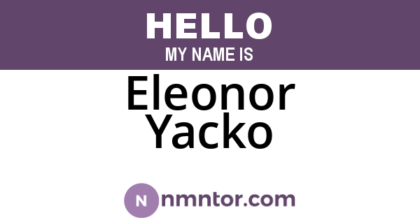 Eleonor Yacko