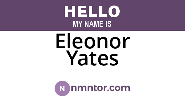 Eleonor Yates