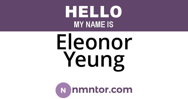 Eleonor Yeung