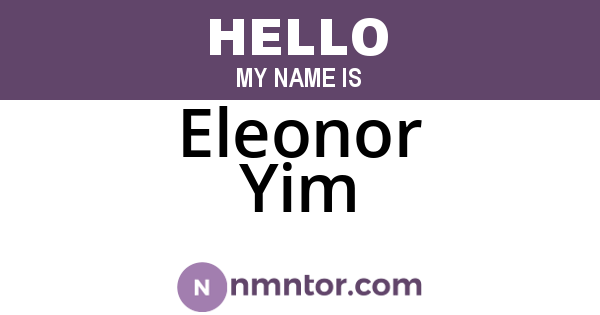 Eleonor Yim