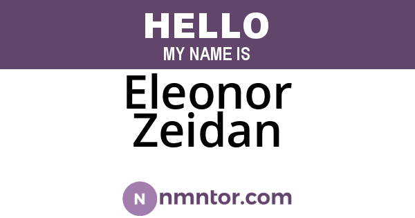Eleonor Zeidan