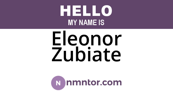 Eleonor Zubiate