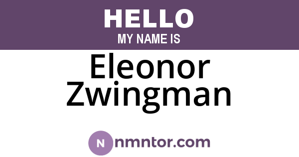 Eleonor Zwingman
