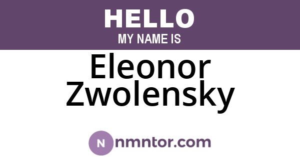 Eleonor Zwolensky