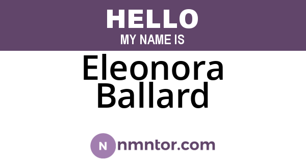 Eleonora Ballard